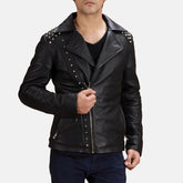 Danas Black Leather Biker Jacket